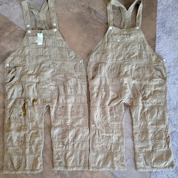 NWT S/M Jaded GypsyTravels Await Patchwork Overalls - Picture 5 of 5